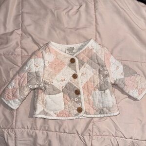 Easy Peasy Quilted Baby Jacket with Wooden Buttons 6-9 months